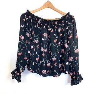 Wild Blue Floral Top
